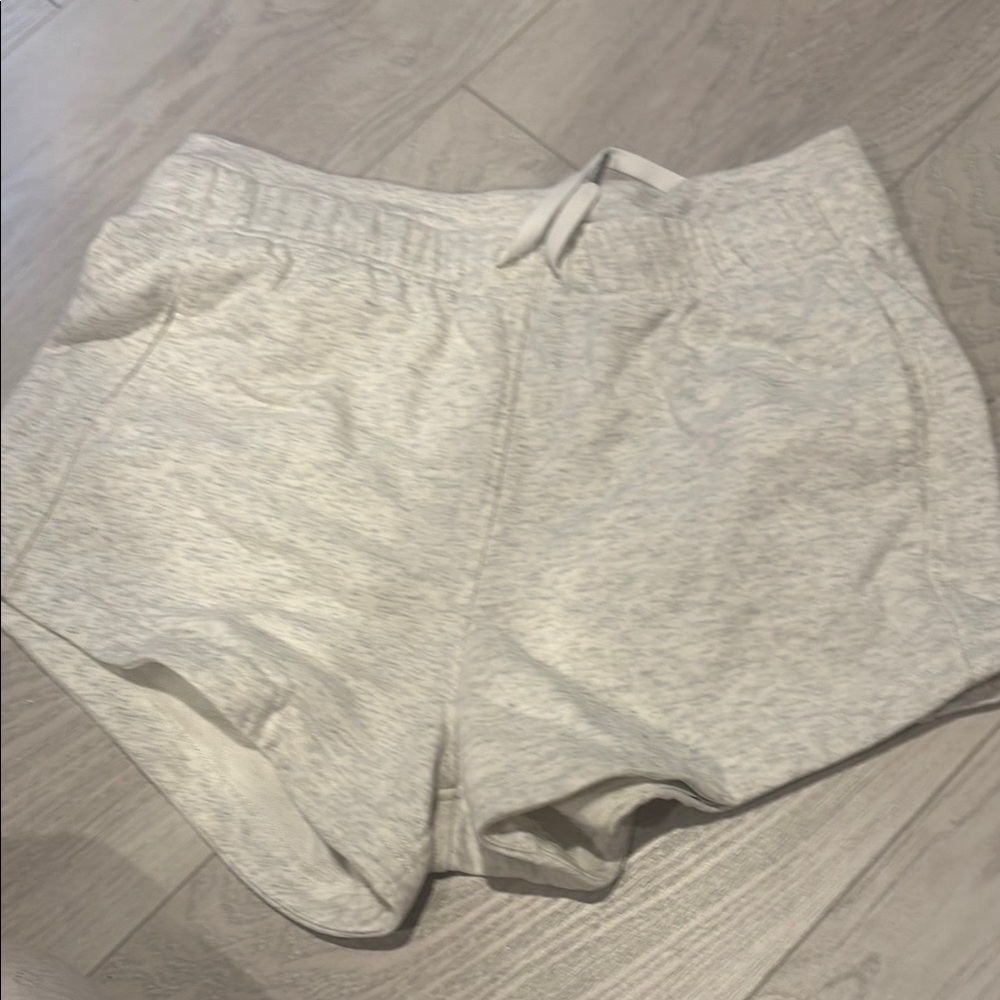 Amazon Gray High Waist Shorts with Elastic Waistband